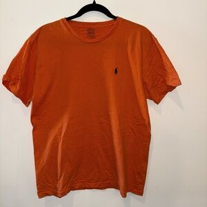 Men Medium Orange Polo T-shirt
